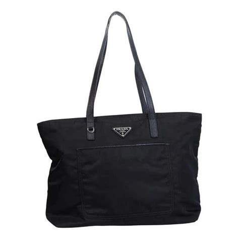 Prada Black Nylon Tessuto Vela Nero Tote Bag MM 